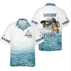 Maxcorners Wishin' I Was Fishin' Shirt, Personalized Bad Bass Fishing Shirt For Men, Fishing UPF Shirts