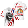 Maxcorners Jesus Is My Savior Fishing Is My Therapy Shirt, Personalized Christian Fishing Long Sleeve For Men