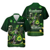 Maxcorners Irish Skull Leprechaun Hat Dark Beer Green St Patrick's Day Polo Shirts For Men, Golf Shirts For Men