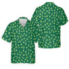 Maxcorners St Patrick's Day Beer Four Leaf Clovers Gold Pots Green Golf Shirt, Polo Shirts For Men, Golf Shirts For Men