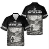 Maxcorners Cast All Your Cares On The Lord Fishing UPF Shirt, Personalized Fishing Shirt For Men, Fishing Shirts For Men