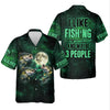 Maxcorners I Like Fishing And Maybe 3 People Shirt, Personalized Bass Fishing Long Sleeve For Men