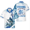 Maxcorners Fishing It's Not A Hobby It's A Lifestyle Blue Camo Fishing UPF Shirts, Blue Marlin Fishing Shirts For Men