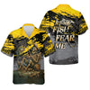 Maxcorners Fish Fear Me Funny Skeleton Fishing UPF Shirts, Men's Fishing Shirts Long Sleeve, Fishing Gifts For Men