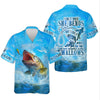 Maxcorners I Love It When She Tugs On My Worm And Swallows Blue Fishing Shirt, SPF Shirt For Men, Men's Fishing Shirt