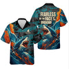 Maxcorners Shark Fishing Shirt, Fearless In The Face Of The Unknown Fishing UPF Shirts, Fishing Gifts For Men