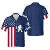 Maxcorners Bigfoot American Flag Patriotic Fishing Shirt, SPF Shirt For Men, Gift For Fisherman, Fishing Shirts For Men