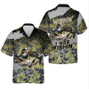 Maxcorners Wishin I Was Fishin Camo Fishing Shirt, Bass Fishing Shirt, SPF Shirt For Men, Presents For Fishermen