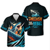 Maxcorners Shark Fishing SPF Shirts, Unleash Your Inner Rebel Performance Fishing Shirts, Fishing Shirts For Men