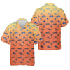Maxcorners Swordfish Pattern Orange Fishing Shirt, Cute Fishing Outfits, SPF Shirt For Men, Men's Fishing Shirt