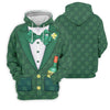 Maxcorners St Patrick's Day Green Shamrock Suit Whiskey Golf Print Golf Shirt, Women's Golf Tops, Ladies Golf Polos