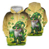 Maxcorners Happy St Patrick's Day Shamrock Gnome Golf And Beer Polo Shirts For Men, Golf Shirts For Men