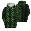 Maxcorners Neon Green Cocktails Three Leaf Clover St Patrick's Day Golf Shirt, Golf Gift For Men, Golf Shirts For Men