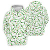 Maxcorners Dark Stout Beer St Patrick's Day Shamrocks White Golf Shirt, Women's Golf Tops, Ladies Golf Shirt