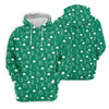 Maxcorners Stick Figure Golf Pose St Patrick's Day Shamrock Green Golf Shirt, Polo Shirts For Men, Golf Shirts For Men