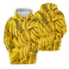 Maxcorners Realistic Banana Print Hawaiian Golf Shirt, Golf Tops For Women, Performance Golf Shirt LM1507