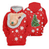 Maxcorners Funny Santa Costume Snowflake Christmas Golf Shirt, Women's Golf Tops, Printed Golf Shirt LM1507