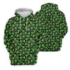 Maxcorners St Patrick's Day Beer Golf Ball Pattern Shamrock Golf Shirt, Women's Golf Tops, Ladies Golf Polos