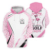 Maxcorners Personalized Pink Golf Crest Polo Shirt, Women’s Golf Polo, Ladies Golf Tops LM1507