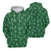 Maxcorners Stick Figure Golf Pose Shamrock Golf Shirt, St Patrick's Day Ladies Golf Polos, Golf Shirt For Women