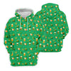 Maxcorners St Patrick's Day Pot Of Gold Leprechaun Hats Irish Flag Women's Golf Tops, Ladies Golf Shirts