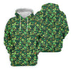 Maxcorners Shamrock St Patrick's Day Dark Green Golf Shirt, Polo Shirts For Men, Golf Shirts For Men, Golfing Apparel