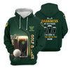 Maxcorners Hello Darkness My Old Friend Golf And Beer St Patrick's Day Green Golf Tops For Men, Golf Shirts For Men