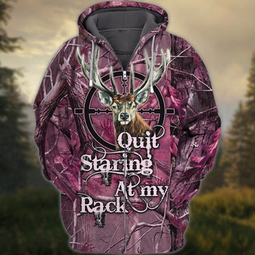 Maxcorners Hunting Quit Staring At My Rack 3D All Over Printed Clothes