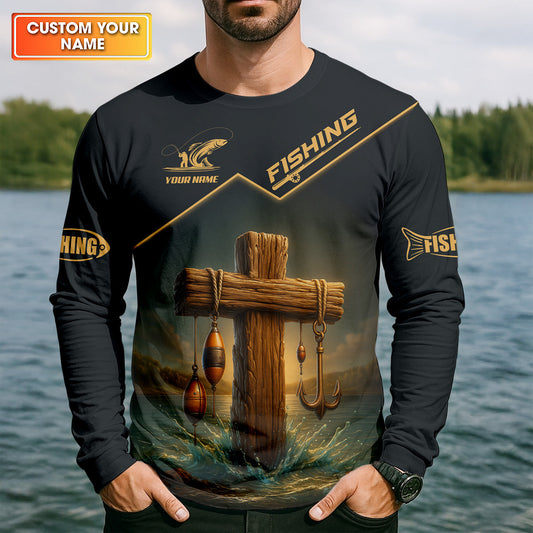 Maxcorners Follow Me And I Will Make You Fishers Of Men Fishing UPF Shirts, Jesus Fishing Shirt, Funny Fishing Shirt