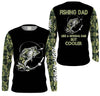 Maxcorners Bass Fishing Dad Like A Normal Dad But Cooler camo Custom long sleeves fishing shirt LM0201
