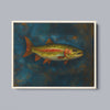 Maxcorners Trout Fishing Art Oil Painting Fish Art Printed Framed Matte Canvas LM0101