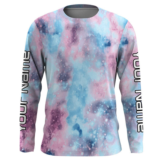 Maxcorners Personalized tie dye Long sleeve performance Fishing Shirts, Fishing gifts for Fisherman LM0201