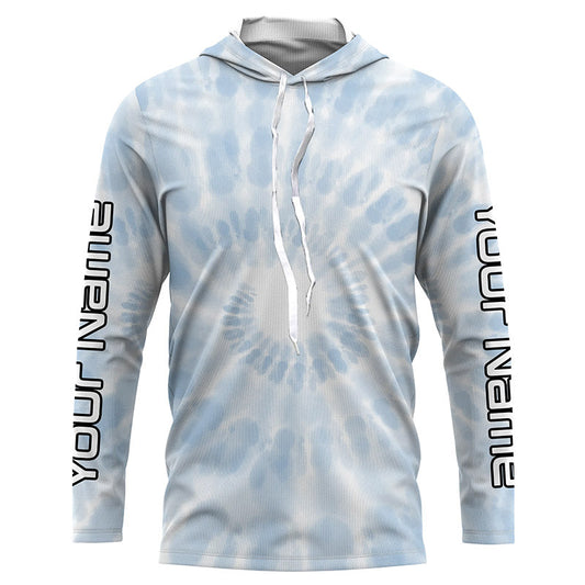 Maxcorners Personalized spiral tie dye Long sleeve performance Fishing Shirts, Fishing gifts for Fishing lovers LM0201