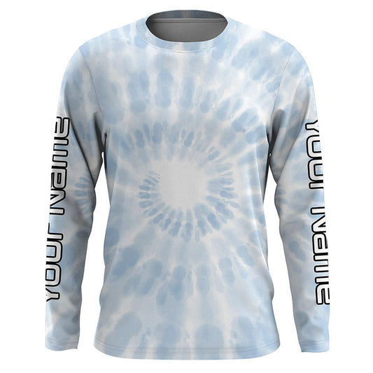 Maxcorners Personalized spiral tie dye Long sleeve performance Fishing Shirts, Fishing gifts for Fishing lovers LM0201