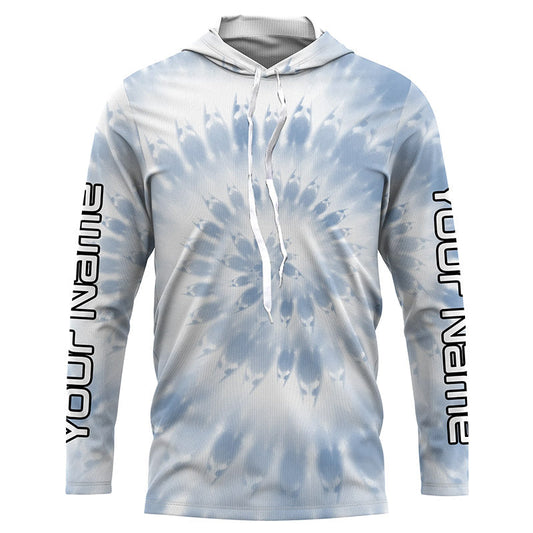 Maxcorners Custom spiral tie dye Long sleeve performance Fishing Shirts, Fishing gifts for Fishing lovers LM0201