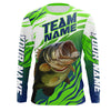 Maxcorners Bass Fishing Jerseys For Fishing Team Customize Name 3D Shirts Green