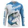 Maxcorners Angry Chinook King Salmon Custom Long sleeve Fishing Shirts, Salmon hunter Fishing jerseys LM0201
