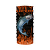 Maxcorners King Salmon Custom Saltwater Fishing Shirts, Salmon Long Sleeve Flame Fishing Jerseys | Orange LM0201