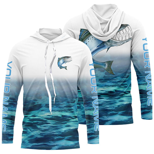 Maxcorners Custom Chinook King Salmon Tournament Long Sleeve Fishing Shirts, Salmon Performance Fishing Jerseys LM0201