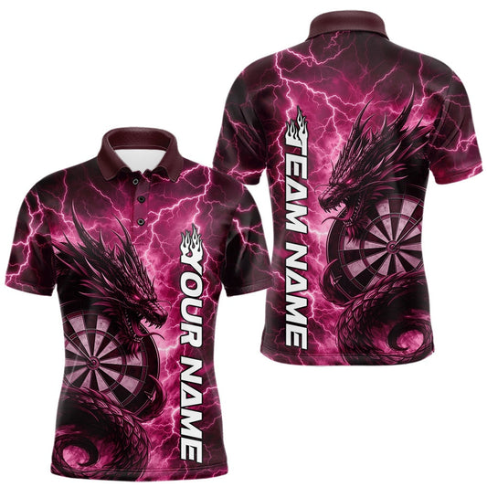 Maxcorners Custom Pink Thunder Lightning Dragon Dart Jerseys, Multi Styles Dart Team Shirts For Men, Women And Kid LM0901