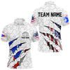 Maxcorners Personalized Puerto Rico Flag Bowling Polo Shirts For Men, Puerto Rico Bowling Jerseys