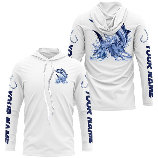 Maxcorners Wahoo Long Sleeve Fishing Shirts, Wahoo Custom Fishing Jerseys Saltwater Fishing Gifts LM0201