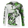 Maxcorners Personalized Bass Fishing Jerseys, Bass Fishing Long Sleeve Fishing Tournament Shirts | Green Camo LM0201