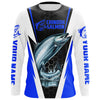Maxcorners Custom Chinook King Salmon Fishing Jerseys, Salmon Long Sleeve Performance Fishing Shirts | Blue LM0201