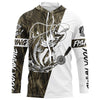 Maxcorners Custom Bass Fishing Tattoo Grass Camo Long Sleeve Tournament Fishing Shirts, Bass Fishing Jerseys LM0201