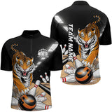 Maxcorners Custom Tiger Bowling Shirts For Men, Tiger Bowling Team Shirt Bowler Uniform Outfits LM1610