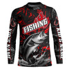 Maxcorners Largemouth Bass Fishing Custom Long Sleeve Shirts, Bass Tournament Fishing Jerseys | Red Camo LM0201