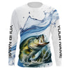 Maxcorners Largemouth Bass Fishing Custom Long Sleeve Tournament Fishing Shirts, Bass Fishing Jerseys LM0201