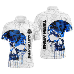 Maxcorners Camo Skull Bowling Multicolor Option Customized Name 3D Shirt