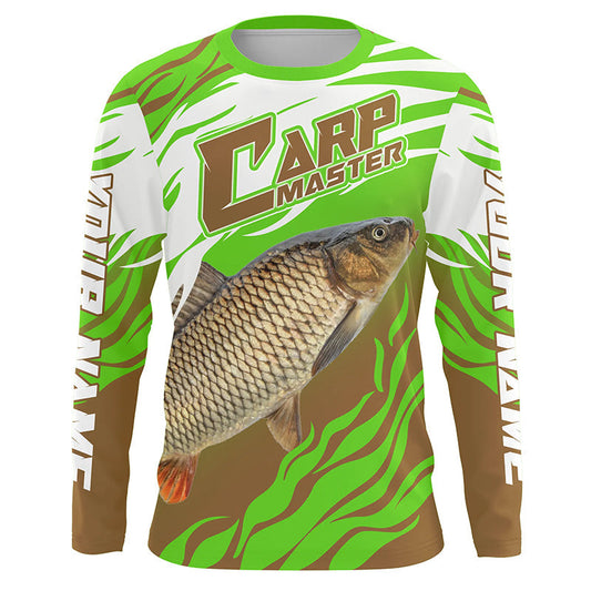 Maxcorners Carp Master Carp Fishing Custom Uv Protection Long Sleeve Fishing Shirts For Men, Women LM0201
